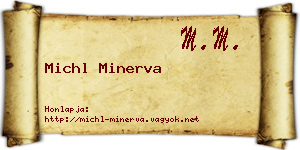 Michl Minerva névjegykártya